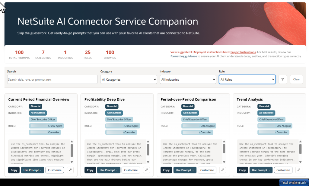 NetSuite AI Connector Service Companion